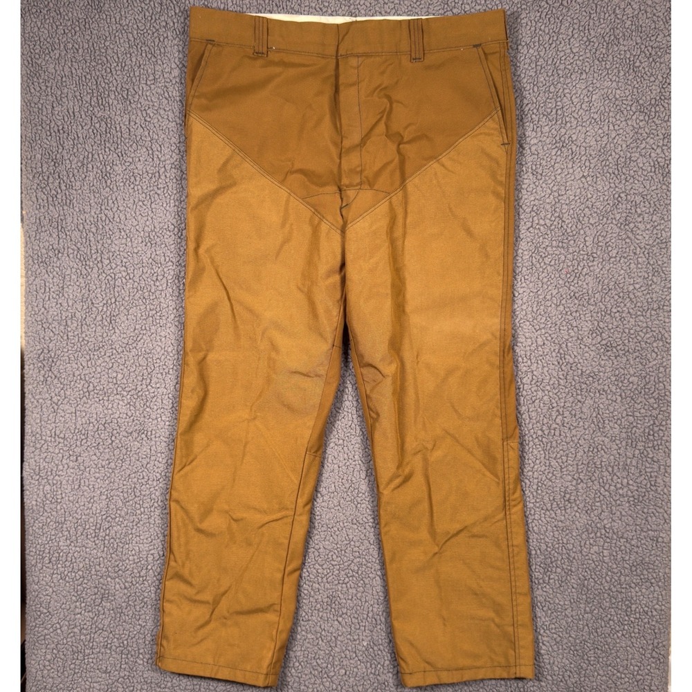 Vintage Duxbak Brown Duck Canvas Hunting Pants Double Knee Field Talon Men 40x30